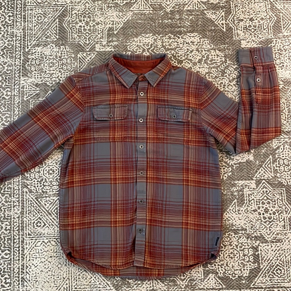 Prana Plaid Button Up